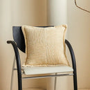 DecorBites™ Boho Striped Pillow Covers for Sofa Bed Decor, 45x45 White Polyester Pillowcases