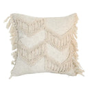 Boho style tufted cream cotton cushion cover for living room sofa