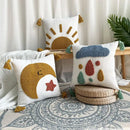 Boho sun and moon embroidered decorative pillowcases 45x45 bedroom