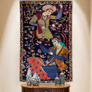 Boho tapestry set in red & gold traditional pattern for bedroom