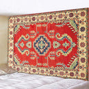 Boho tapestry set in red & gold traditional pattern for bedroom