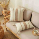 DecorBites™ Boho Tassel Cushion Cover: Geometric Woven Crochet Pillowcase