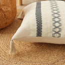 DecorBites™ Boho Tassel Cushion Cover: Geometric Woven Crochet Pillowcase