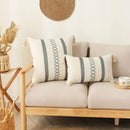 DecorBites™ Boho Tassel Cushion Cover: Geometric Woven Crochet Pillowcase