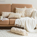 DecorBites™ Boho Tassel Cushion Cover for Home Décor - 45x45cm Square/Round