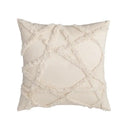 Boho tufted embroidered cushion cover grey & beige living room pillow