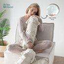 Boho tufted tassel lumbar pillow cream textured bedroom decor