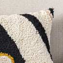 Boho white & black abstract eye pillow cover living room decor
