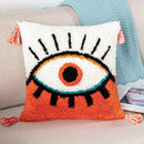 Boho white & black abstract eye pillow cover living room decor