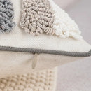 Boho white & gray tufted cushion cover living room throw pillow