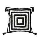 Boho white & gray tufted cushion cover living room throw pillow