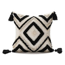 Boho white & gray tufted cushion cover living room throw pillow
