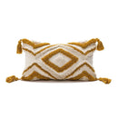 Boho white & gray tufted cushion cover living room throw pillow