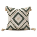 Boho white & gray tufted cushion cover living room throw pillow