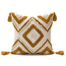 Boho white & gray tufted cushion cover living room throw pillow