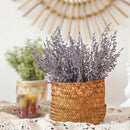 Boho wicker basket with pink & white decorbites forever dancing grass