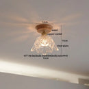 Boho woven rattan wood led ceiling light for bedroom decor