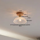 Boho woven rattan wood led ceiling light for bedroom decor
