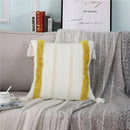 DecorBites™ Boho Woven Tassel Tufted Throw Pillow Case for Sofa Bed Chair