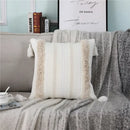 DecorBites™ Boho Woven Tassel Tufted Throw Pillow Case for Sofa Bed Chair