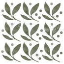 Scandinavian Brown leaves - Fabric Nursery Wall Art Decals