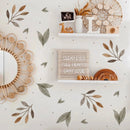 Boho Leaves & Foliage wall decals - Fabric Nursery Wall Art Decals