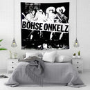 Bohse onkelzs black & white german rock tapestry flag bedroom decor