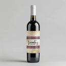 Bokeh Cream and White Wine Label