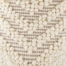 Bordon Ivory Textured Pom-Pom Stool - Clearance