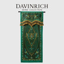 Botanic garden velvet blackout curtains emerald & gold bedroom valance