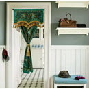 Botanic garden velvet blackout curtains emerald & gold bedroom valance