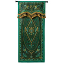 Botanic garden velvet blackout curtains emerald & gold bedroom valance