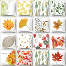 Botanical autumn maple leaves plush pillow case living room decor