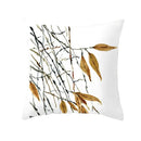 Botanical autumn maple leaves plush pillow case living room decor