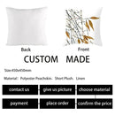 Botanical autumn maple leaves plush pillow case living room decor