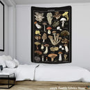 Botanical black mushroom mystical tapestry bedroom wall hanging