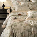 Botanical cream egyptian cotton print bedding set for the bedroom