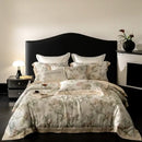 Botanical cream egyptian cotton print bedding set for the bedroom