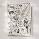Botanical floral desert species wall hanging beige living room decor