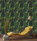 Botanical Leaves and Ferns Wallpaper
