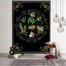 DecorBites™ Botanical Sketch Tapestry Wall Hanging - Boho Aesthetic Room Decor