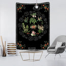 DecorBites™ Botanical Sketch Tapestry Wall Hanging - Boho Aesthetic Room Decor