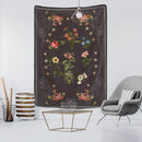 DecorBites™ Botanical Sketch Tapestry Wall Hanging - Boho Aesthetic Room Decor
