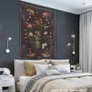 DecorBites™ Botanical Sketch Tapestry Wall Hanging - Boho Aesthetic Room Decor