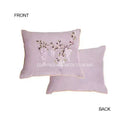 Botanical wisteria embroidered black velvet cushion cover bedroom