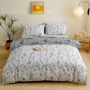 Botanical yellow & white floral duvet cover set bedroom bedding