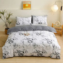 Botanical yellow & white floral duvet cover set bedroom bedding
