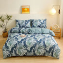 Botanical yellow & white floral duvet cover set bedroom bedding
