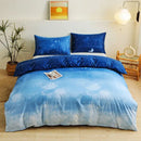 Botanical yellow & white floral duvet cover set bedroom bedding