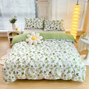 Botanical yellow & white floral duvet cover set bedroom bedding